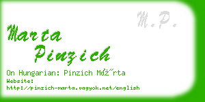marta pinzich business card